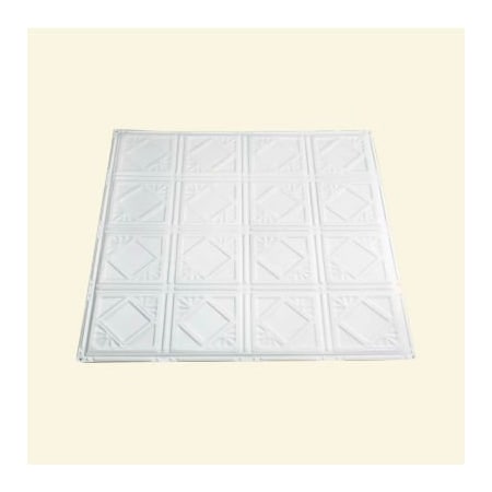 Acoustic Ceiling Products Great Lakes Tin Ludington 2' X 2' Lay-in Tin Ceiling Tile in Gloss White - Y57-00 Y57-00